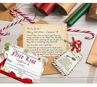 Personalised Christmas Letter & Certificate from the North Pole - Child Name & Gift Wishes - Magical Santa Letter & Elf Certificate for Kids (Santa + Elf Bundle)