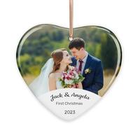 Personalised Christmas Married Ornament 2023, Custom Couple Photo Ceramic Ornaments for Christmas, Couple Xmas Tree Decorations, Personalised Photo Ornament