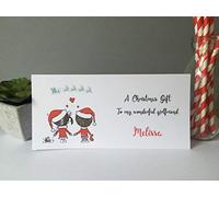 Personalised Christmas Money Gift Wallet Vouchers Cash Card Boyfriend Girlfriend Partner