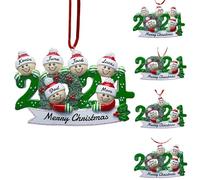 Personalised Christmas Ornaments 2024 - Custom Family of 2,3,4,5,6 Christmas Ornaments for Christmas Tree, Christmas Decorations, Xmas Gifts for Mom Dad Family Kids - Family of 6