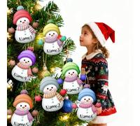 Personalised Christmas Ornaments Custom Christmas Snowman Ornament 7pcs with Names Xmas Christmas Ornaments on Tree Hanging Decoration for Famliy 3.15"