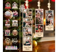 Personalised Christmas Ornaments,Custom Family Photo Ornamnet Xmas Tree Decortion Your Home Customized Gift
