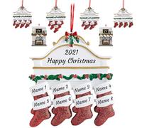 Personalised Christmas Ornaments Family of 2/3/4/5/6/7/8 Custom Family Christmas Ornament with Names Customized Christmas Decorations Joy New Year Ornament Gifts