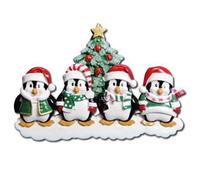 Personalised Christmas Penguin Decoration 4 Faces