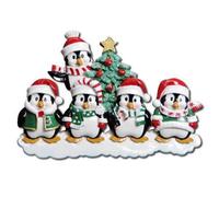Personalised Christmas Penguin Decoration 5 Faces