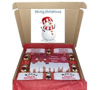 Personalised Christmas Reindeer chocolate box- with chocolate golden bears