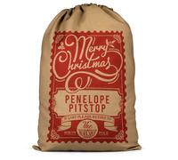 Personalised Christmas Stamp for Santa Sack - Father Christmas Festive Present Gift Santa Present 100% Hessian (Hessian)