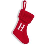 Personalised Christmas Stocking Letter A-Z Embroidered Santa Bottoms Red Xmas Gift Sack Christmas Tree Decorations for Fireplace