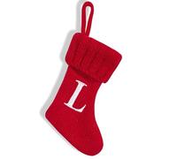 Personalised Christmas Stocking Letter A-Z Santa Stocking Embroidered Christmas Boots Christmas Stocking Red Xmas Gift Bag Christmas Decorations for Christmas Tree Fireplace