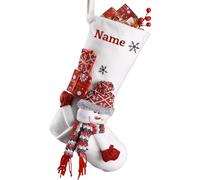 Personalised Christmas Stockings - Personalised Christmas Decorations Children's Christmas Stockings Family Stocking with Name (Snowman)