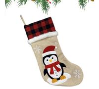 Personalised Christmas Stockings - Santa Snowman Reindeer Penguin Bear, Vintage Christmas Stocking, Xmass Stockings | Tree Ornaments for Holiday Party & Home Decor