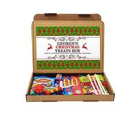 Personalised Christmas Treats Sweets Box Kids Gift Hamper Retro Vegan Stocking Children Present Lockdown 2021 (Design 2: Non-Vegan)