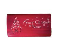 Personalised Christmas tree chocolate bar and wrapper