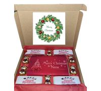 Personalised Christmas tree chocolate box- with chocolate golden bears