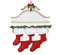 Personalised Christmas Tree Decoration, 2025 Christmas Socks Pendant, DIY Family Name Fireplace Ornament, Resin Xmas Pendant Baubles, Our First Xmas Together (5 Socks)