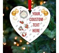 Personalised Christmas Tree Decorations Baubles with any Custom Text | Acrylic Xmas Tree Decoration Hanging Ornaments | Personalised Bauble Gifts for Xmas Decorations