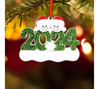 Personalised Christmas Tree Decorations, Christmas Bauble Family of 2, Snowmen Christmas Baubles for Christmas Tree, 2024 Xmas Tree Baubles with Name, Xmas Gifts for Mom Family Kids (Family of 2)