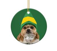 Personalised Christmas Tree Decorations with Photo Baubles 2024 Ornaments Custom Baby First for Xmas Tree for Family, Friends, Kids, Pets