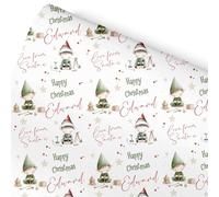 Personalised Christmas Wrapping Paper - Custom Gift Wrap with Boy Elves Design, Fun Novelty Gift Wrap Roll, Son, Grandson, Nephew