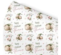 Personalised Christmas Wrapping Paper - Custom Gift Wrap with Cute Boy Girl Elf Design, Fun Novelty Gift Wrap Roll for Children