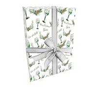 Personalised Christmas Wrapping Paper- Gin-gle Bells (Jingle) - with 2 Plain Tags