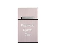 Personalised Cigarette Case Custom Aluminum Metal Alloy Cigarettes Holder Gift for Father Men Boyfriend Women Girlfriend, 60.5x17.5x106.5mm, for Around 20 Pcs Cigarette (pink)