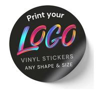 Personalised Circle Stickers 62mm, Custom Round Vinyl Labels with Logo, Text or Design, Waterproof Self Adhesive Stickers for Business Branding, Packaging, Products, Events & Crafts