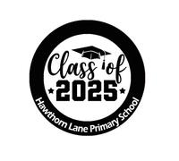 Personalised Class of 25 Leavers Stickers - 37mm Round Labels for Party Bags, Keepsakes, or Celebration Favours - Memorable Graduation Send-of 35 Stickers with 35 Empty Cones