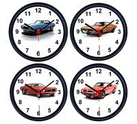 Personalised CLASSIC AMERICAN MUSCLE CARS Wall Clocks (4 DESIGNS AVAILABLE) | Wall Clock Diameter 23cm (9 inches),Quiet Quartz Movement,Requires 1 x Size AA Battery (starter battery included)