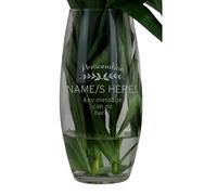 Personalised Classic Bullet Vase. Engraved Glass Vase with any message over 5 lines.