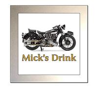 Personalised Classic Motorbike Glass Coaster for BROUGH SUPERIOR SS100 Fans
