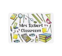 Personalised Classroom Sign - Custom School Teacher Themed Metal Plaque Roleplay Gifts - Wall Decor 28cm x 20cm