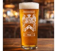 Personalised Coat of Arms Beer Glass