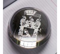 Personalised Coat of Arms Crystal Paperweight