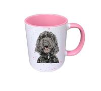 Personalised Cockapoo Dog Mug Gift - Present for Dog Lovers - Gifts for Dog Owners - Personalised Dog Mug - Country Style Mug (Pink)