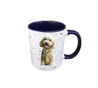 Personalised Cockapoo Mug Gift - Present for Dog Lovers - Gifts for Dog Owners - Personalised Dog Mug - Country Style Mug (Blue)