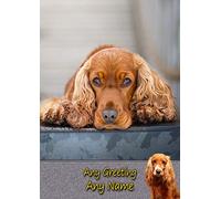 Personalised Cocker Spaniel Dog Greeting Card (Birthday, Christmas, Any Occasion) - Custom Card for Him or Her Male Female Family Kids Boys Girls any Age