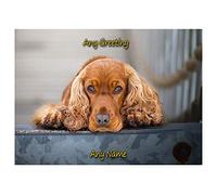 Personalised Cocker Spaniel Dog Greeting Card (Birthday, Mothers Day, Fathers Day, Christmas, Blank) - Custom Card for Him Her Male Female Family Kids
