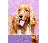 Personalised Cocker Spaniel Dog Greeting Card (Birthday, Mothers Day, Fathers Day, Christmas, Blank) - Custom Card for Him Her Male Female Family Kids