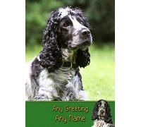 Personalised Cocker Spaniel Dog Greeting Card (Birthday, Mothers Day, Fathers Day, Christmas, Blank) - Custom Card for Him Her Male Female Family Kids