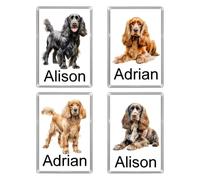 Personalised COCKER SPANIEL JUMBO FRIDGE MAGNET (Overall Size 9.7cm by 6.7cm) FOUR DESIGNS AVAILABLE
