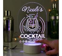Personalised Cocktail LED Colour-Changing Light