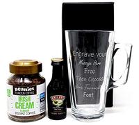 Personalised Coffee Glass with Irish Cream Coffee & Baileys (Baileys Original 5cl)