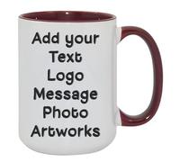 Personalised Coffee Mug Hot Chocolate Tea Cup Gifts for Birthday Easter Mothers Day Fathers Day Christmass Secret Santa Gift Present for Her Him (Maroon)