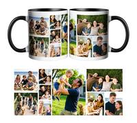 Personalised Coffee Mug with Photo Custom Picture Logo Mug Photo Collage Personalized with a 9 Photo Novelty Custom Gift for Family, Friends, Birthday