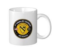 Personalised Coffee Mugs 1st Cavalry Division Veteran Tea Cups with Handle Drinking Cups for Office Home 330ml