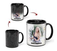 Personalised Color Changing Mug 11oz, Starry Sky Photo Mugs with Text Cutomised, Funny Hot Chocolate Mugs Heat Sensitive Mugs is a Cute Gifts for Christmas and New Year