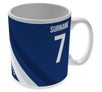 Personalised Colour Stripe 11oz Mug for Millwall FC Fans, Great for Millwall Football Supporters
