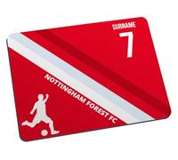 Personalised Colour Stripe Mouse Mat for Nottingham Forest fans, great for Forest football supporters, fabric top, non slip mouse pad 5mm thick