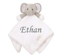 Personalised Comforter Baby Boys Girls Newborn Snuggly Blanket White Elephant